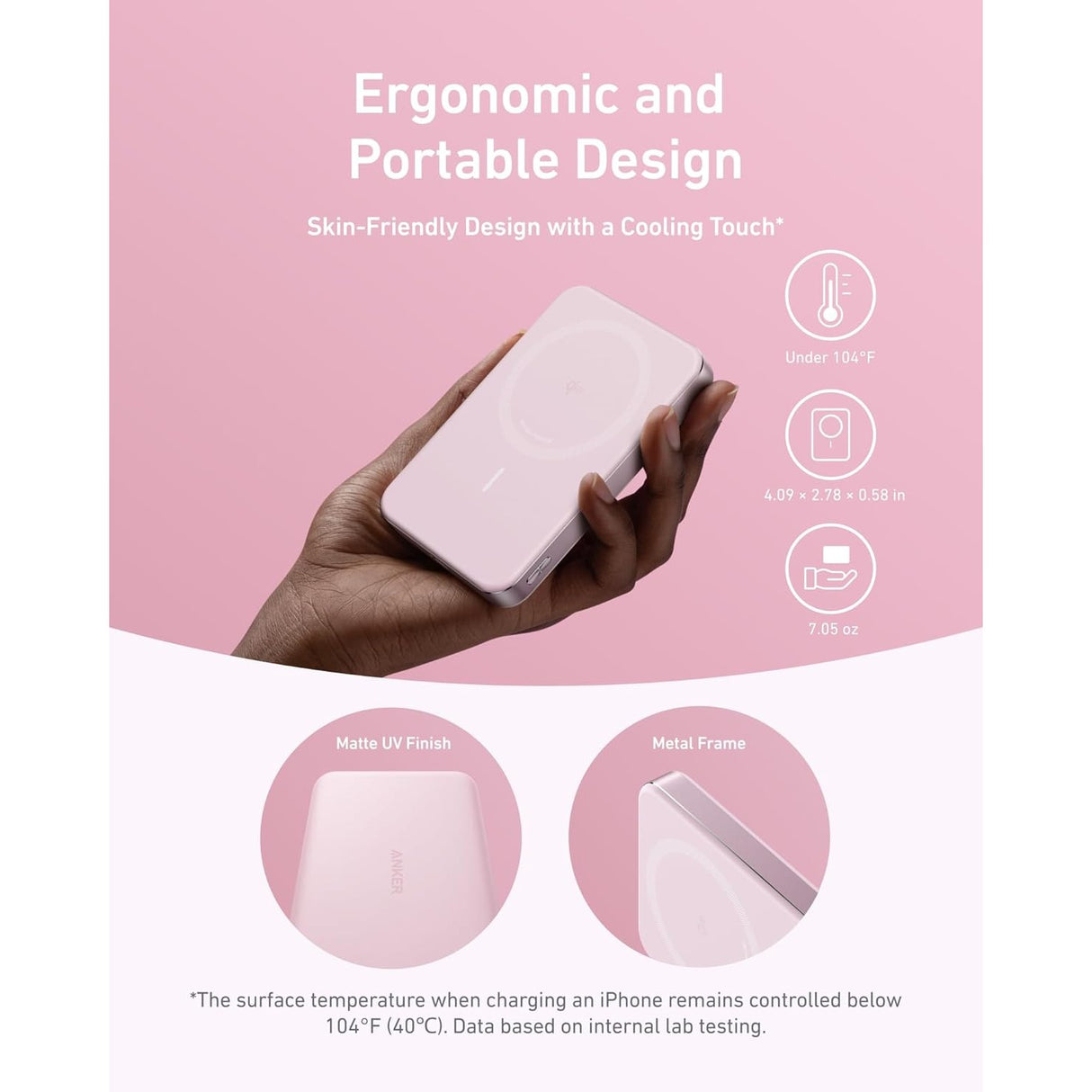 Anker MagGo Power Bank (10K, Slim) MagSafe Qi2 15W Certificada para iPhone 17/16/15