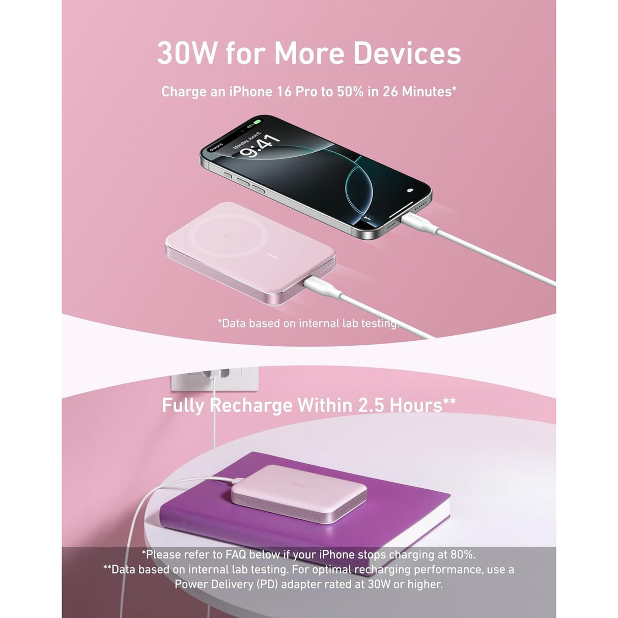 Anker MagGo Power Bank (10K, Slim) MagSafe Qi2 15W Certificada para iPhone 17/16/15