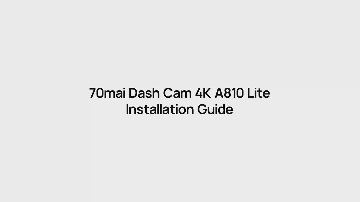 70mai 4K A810 Lite Set Dash Cam Frontal + Trasera + Control por Voz + 64GB MicroSD Soporta 4G LTE