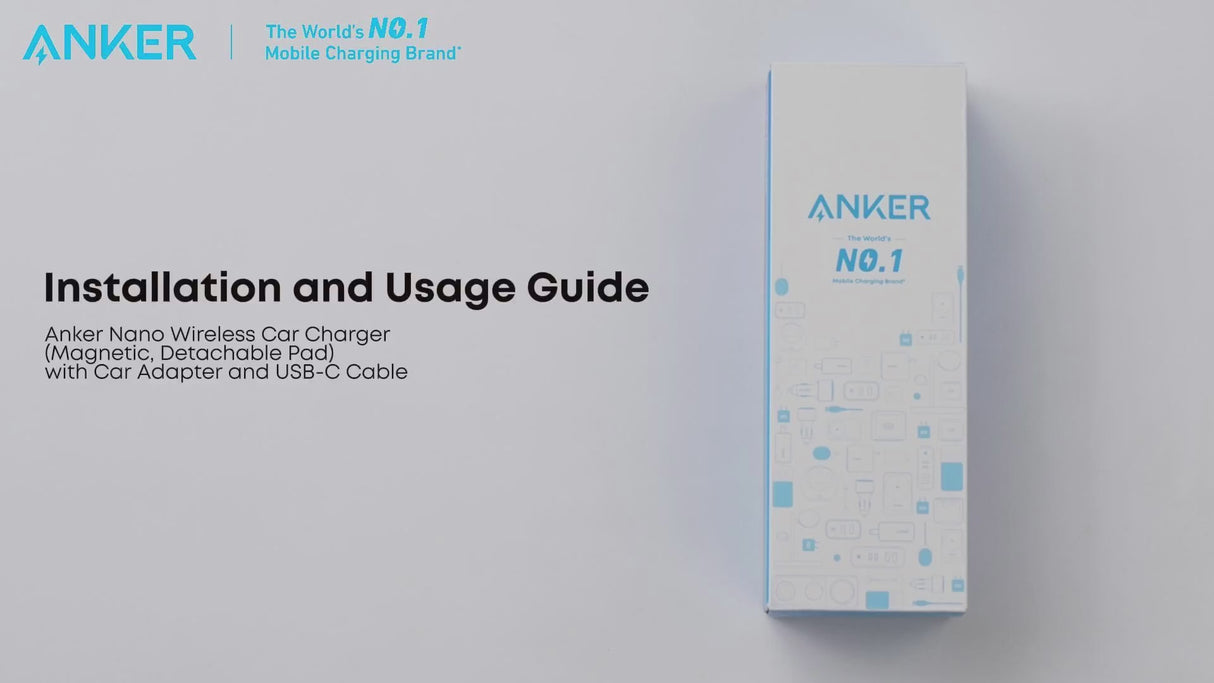 Anker Nano Wireless Car Charger MagSafe Qi2 15W con Adaptador y Cable para iPhone 12 al 17 Series