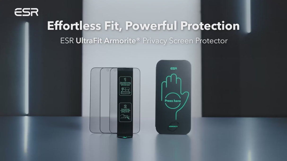 ESR Paquete de 3 Micas de Vidrio 9H+ Privacidad Antiespía Armorite para iPhone 17 Pro Max