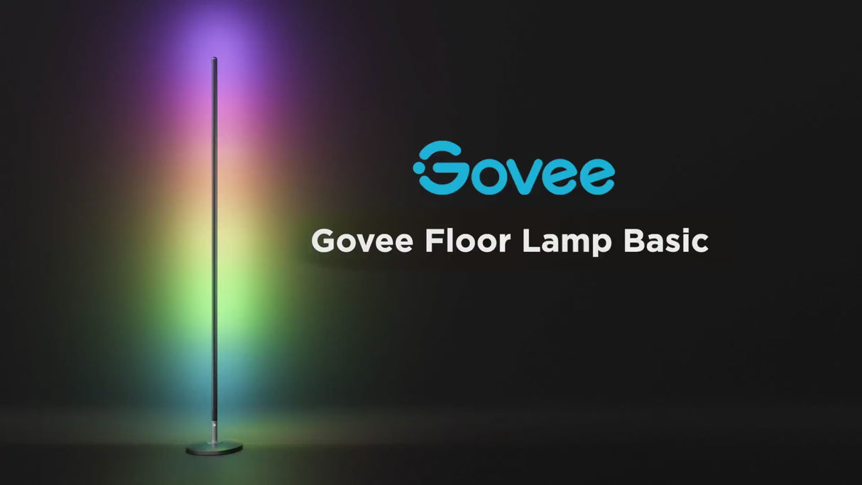 Govee Floor Lamp Basic RGBIC Lámpara de Pie 1000lm compatible con SmartThings, Alexa y Matter