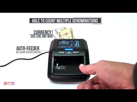 Detector de Billetes Falsos Portátil con Pantalla LCD USD/EUR/GBP/MXN Recargable