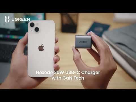 UGREEN 30W USB-C Nexode GaN Cargador con Cable USB-C de 1 Metro