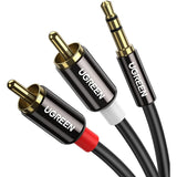 UGREEN Cable 3.5mm a RCA Sonido HiFi Carcasa de Metal 3 Metros