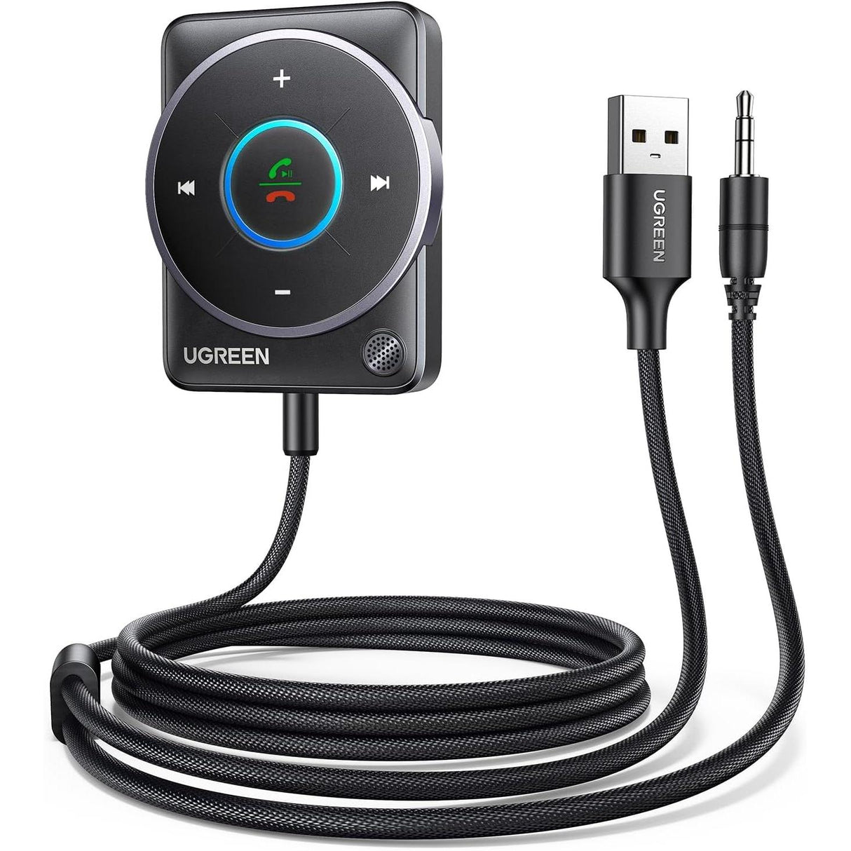 UGREEN Adaptador Bluetooth 5.4 para Carro Receptor con Controles