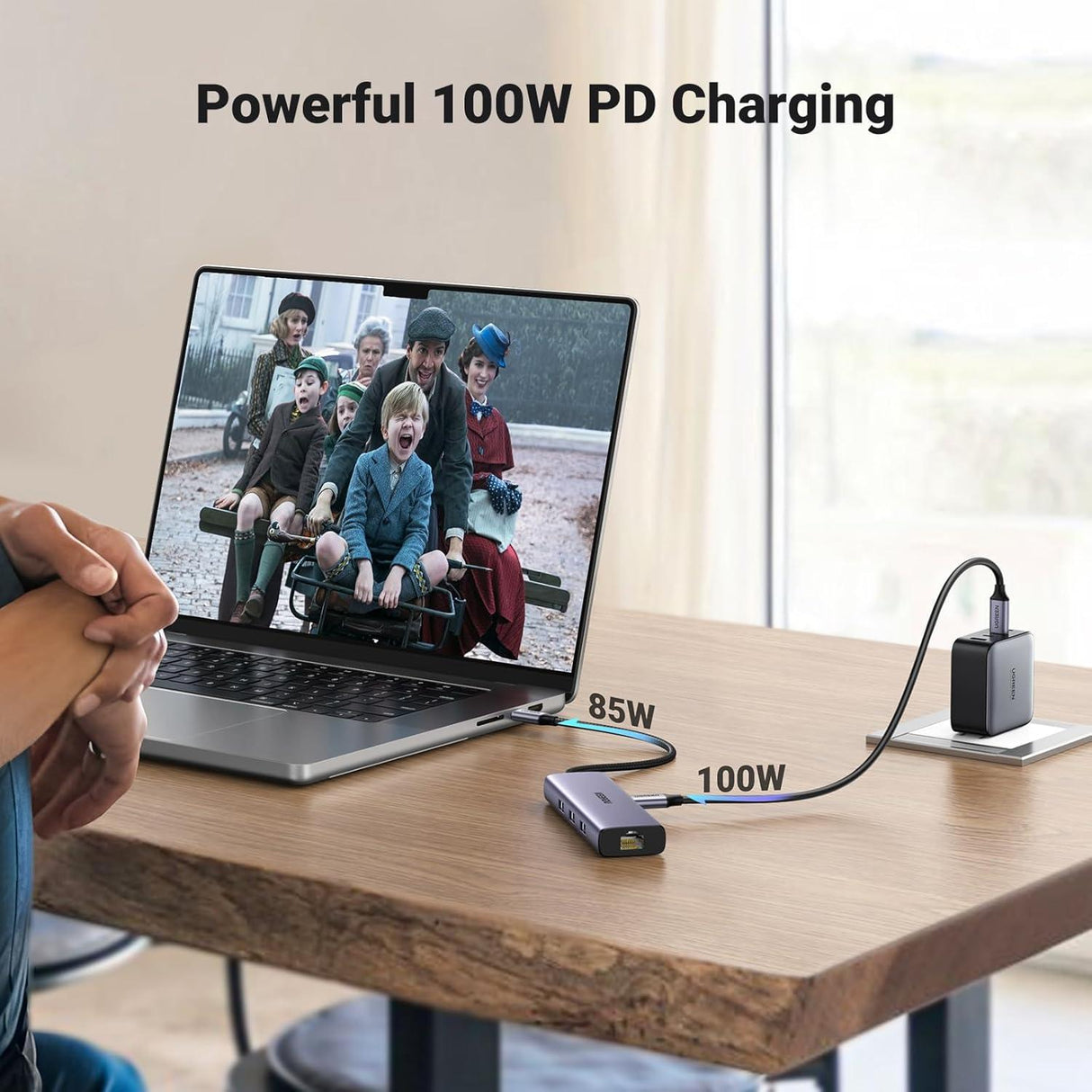UGREEN Revodok Hub 6 en 1 Multipuerto USB-C Gigabit Ethernet, 4K HDMI, PD 100W, USB-A