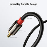 UGREEN Cable 3.5mm a RCA Sonido HiFi Carcasa de Metal 3 Metros