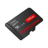 Tarjeta microSD SanDisk Video 128GB - vista en ángulo