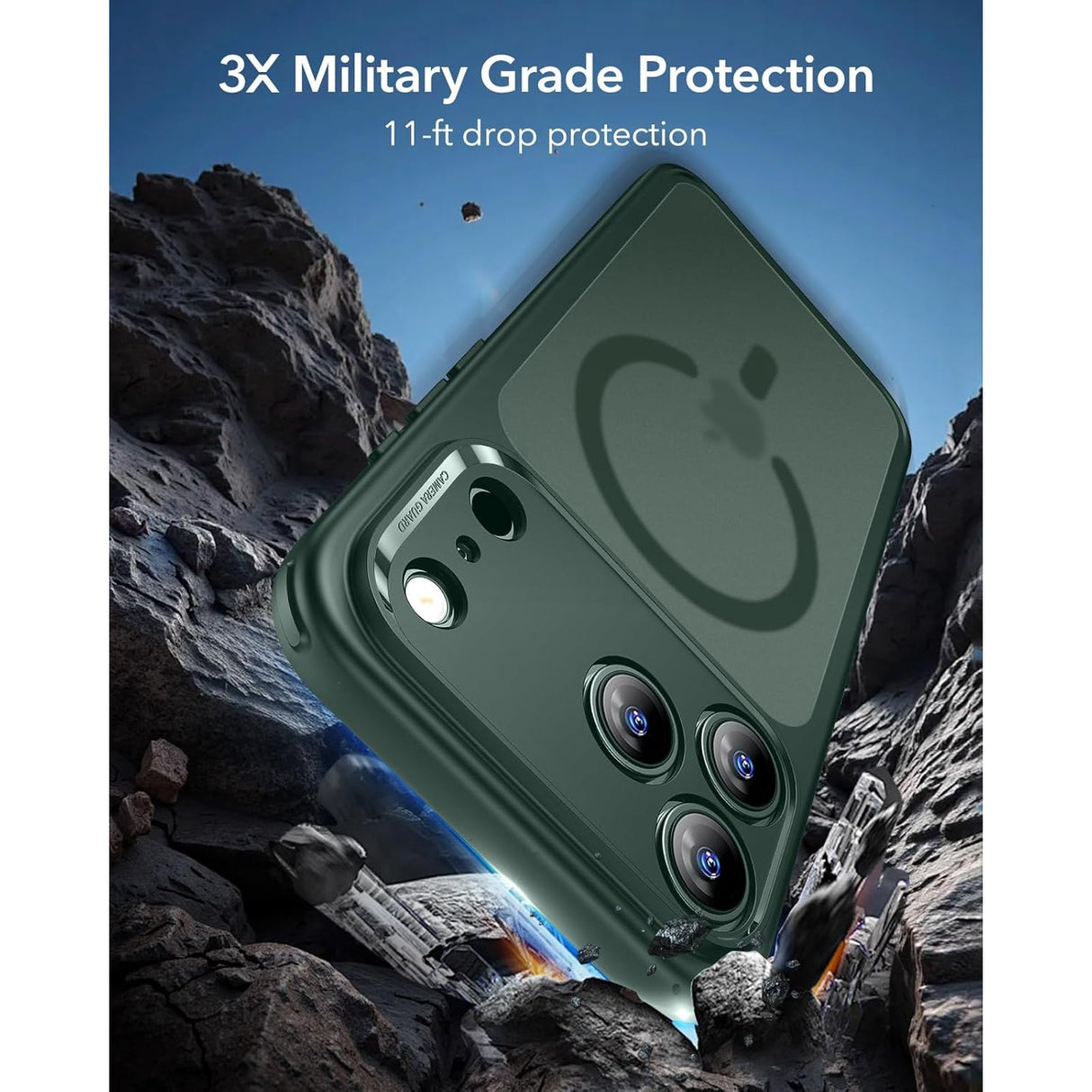 ESR iPhone 17 Pro Classic Hybrid Case con MagSafe y Control de Cámara Protección Grado Militar Esmerilado