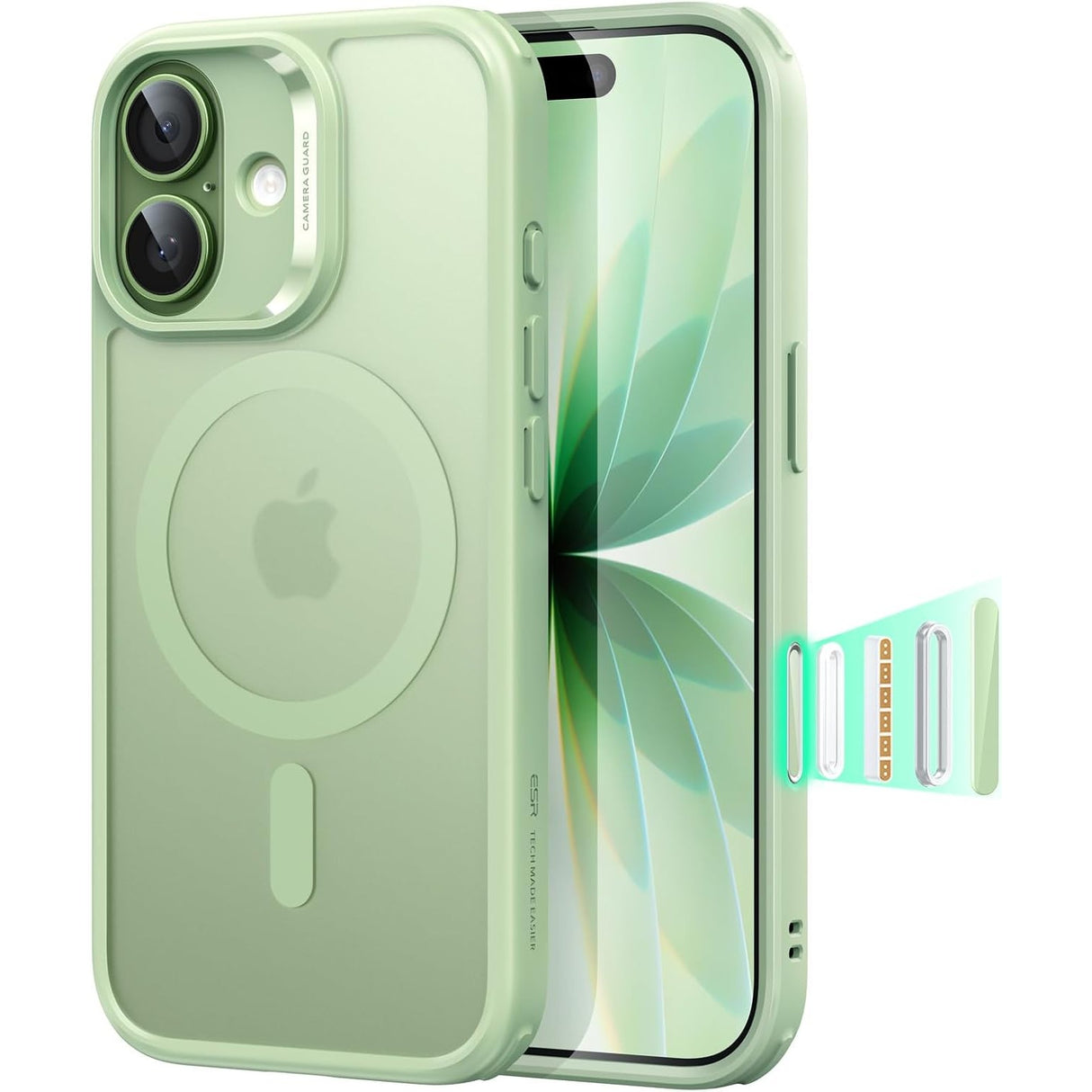 ESR iPhone 17 Classic Hybrid Case con MagSafe y Control de Cámara Protección Grado Militar Esmerilado