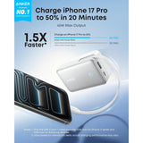 Anker Nano Power Bank (10K, 45W, Cable USB-C Retráctil Integrado)