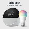 Echo Spot (modelo 2024) con foco inteligente Sengled multicolor