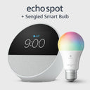 Echo Spot (modelo 2024) con foco inteligente Sengled multicolor
