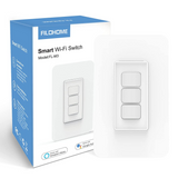 Filohome Interruptor Triple de luz inteligente compatible con Alexa y Google Assistant, Wi-Fi de 2.4 GHz