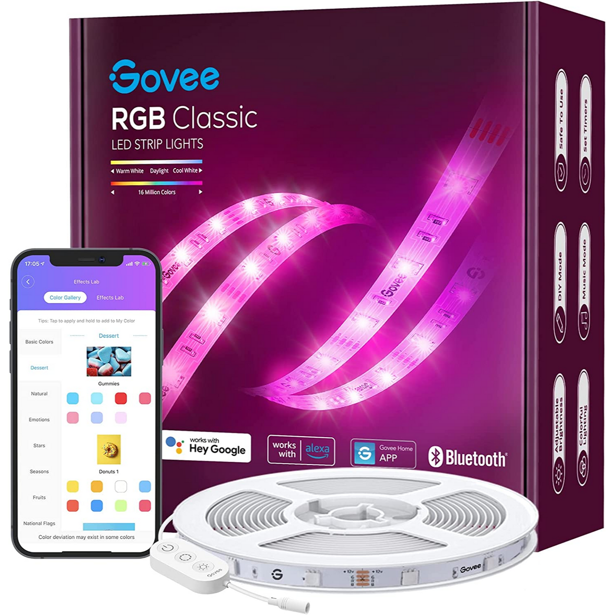 Govee RGB Classic Tira Led WiFi compatible con Alexa y Google 10 Metros