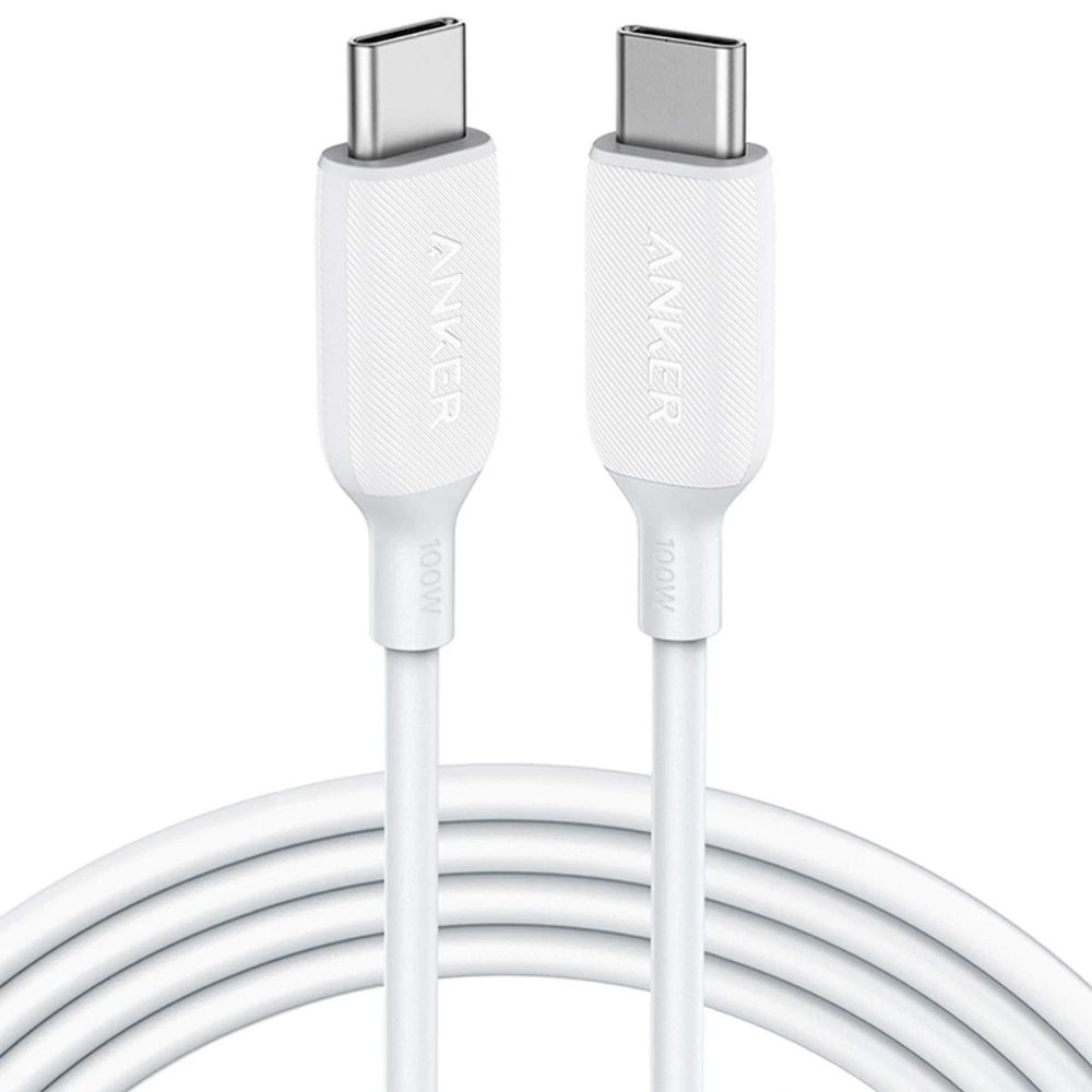 Anker Powerline III Cable 1.8 Metros USB-C a USB-C 100W Carga Rápida para MacBook Pro, iPad Pro, iPad Air, S21 Plus S9, Pixel, Switch y más