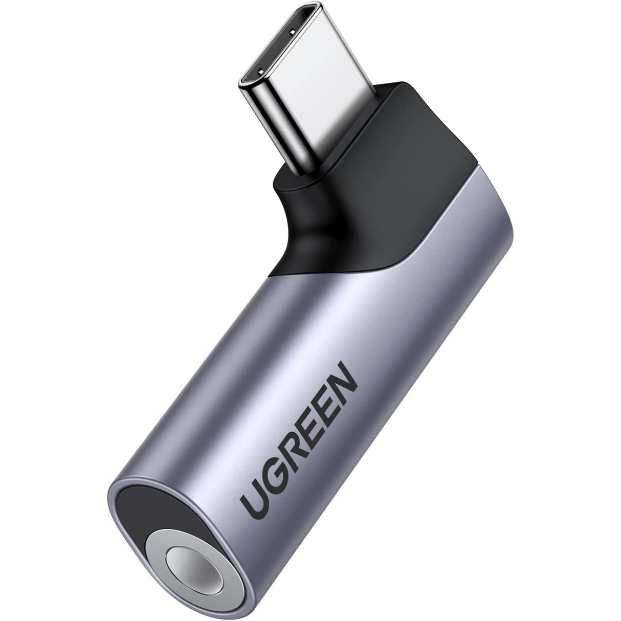 UGREEN Adaptador de Audio USB-C a 3.5mm auxiliar, micrófono estéreo DAC, HiFi, ángulo recto, compatible con iPad Pro Air 5 4 Mini 6, Galaxy S23 Ultra S22 S21 S20, Pixel 7 Pro