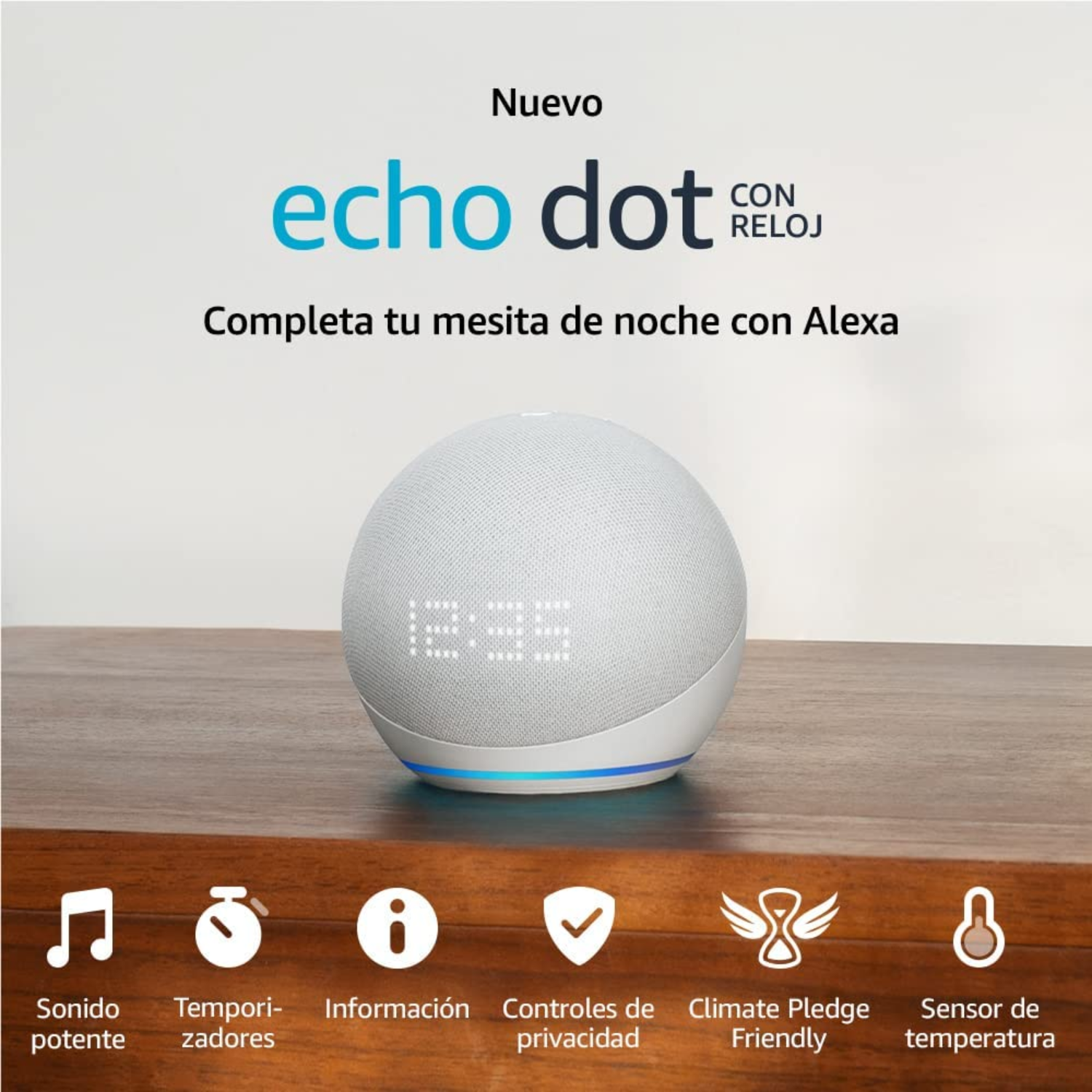 Echo Dot 5.ª Generación  Negra 2022 Bocina Inteligente Con Alexa