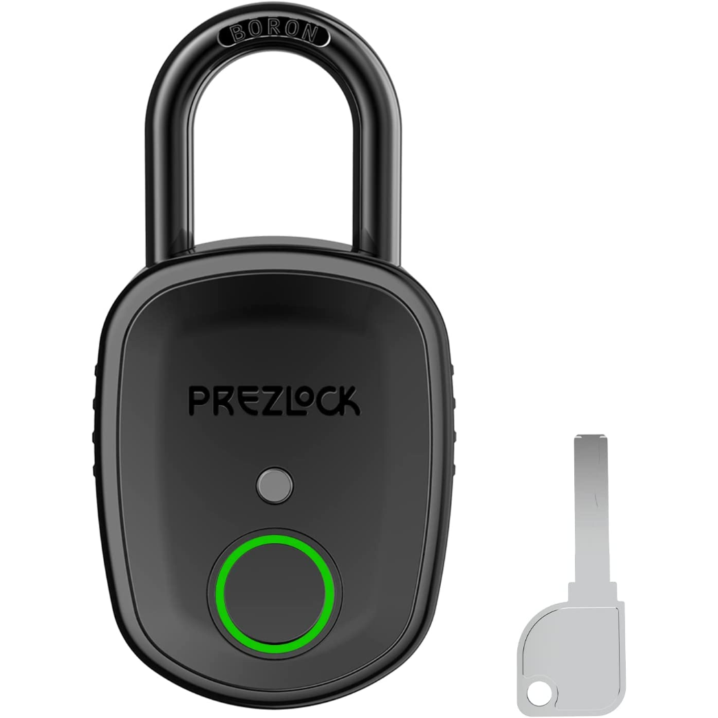 Prezlock Candado con Desbloqueo por Huella con Llave de Respaldo IP65 A Prueba de Agua Uso Rudo