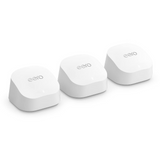 Amazon eero 6+ WiFi 6 en Malla Doble Banda | HUB Zigbee | Velocidades Gigabit | Soporta 75+ Dispositivos | Cobertura 420m2 | Pack de 3, Lanzado 2022