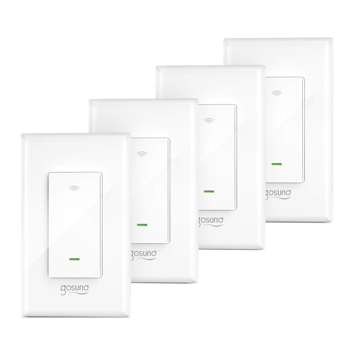 4 Pack Interruptor Inteligente Gosund Smart Switch Luz Wifi Funciona con Alexa y Google Assistant