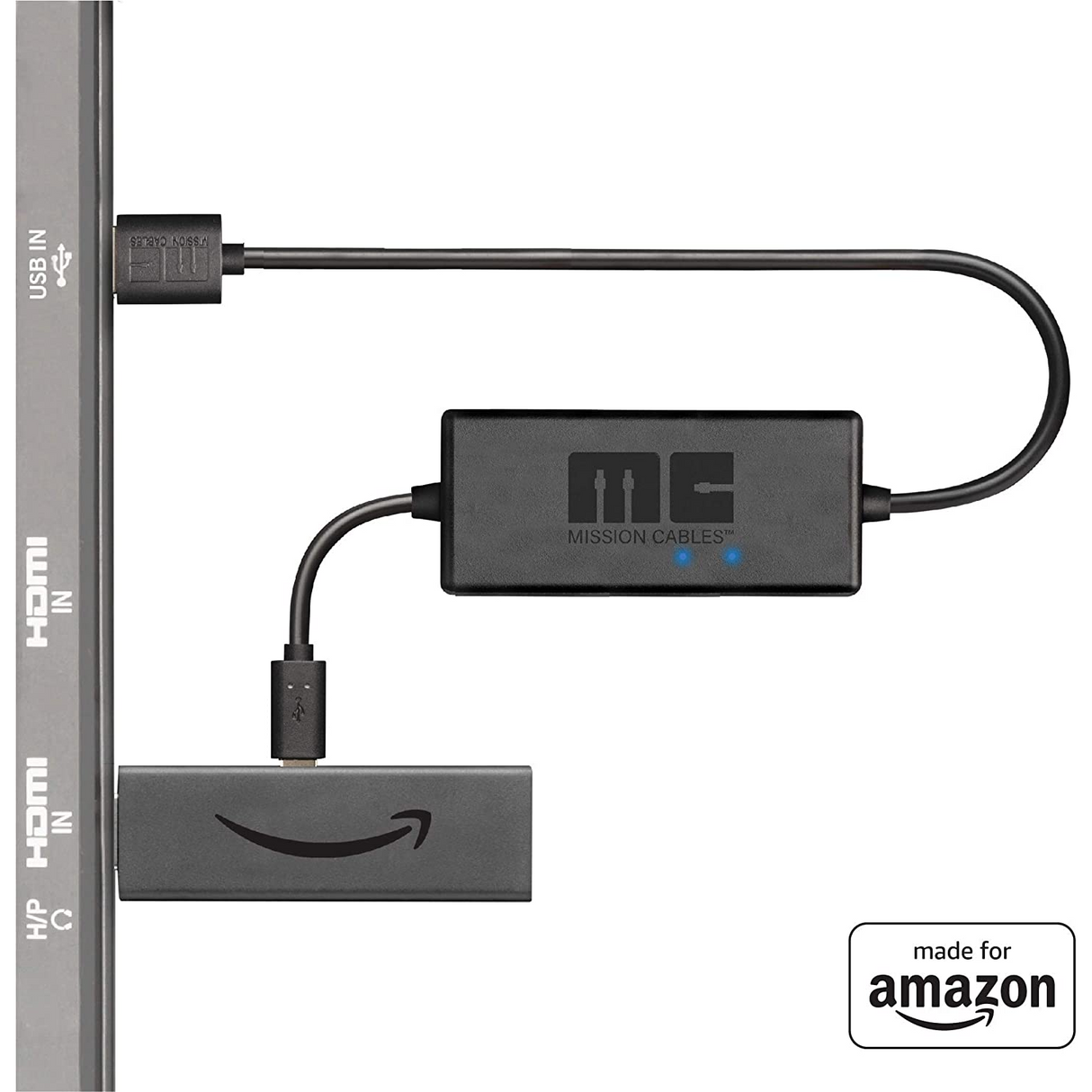 Cable de alimentación USB (elimina la necesidad de adaptador de CA) ‎para Fire TV Stick