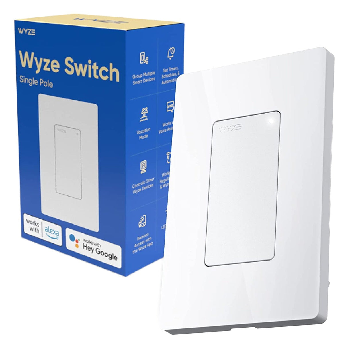 Wyze Switch Interruptor funciona con Alexa y Google Assistant