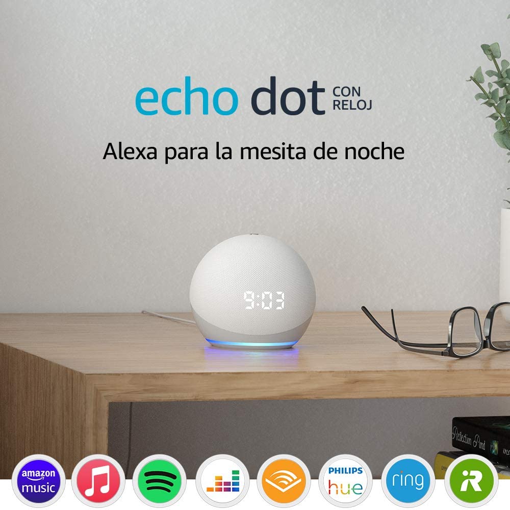 Echo Dot (4ta Generación) | Parlante inteligente con reloj y Alexa