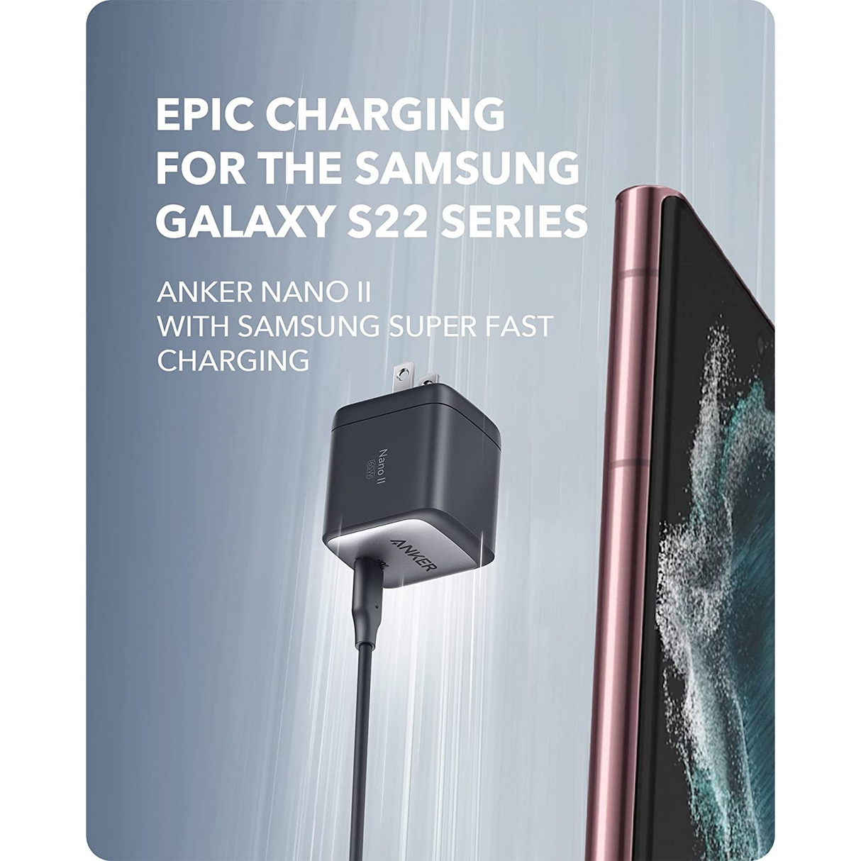 Anker 713 Nano II 45W Cargador USB-C Compacto Rápido para MacBook Pro 13, Galaxy S22/S22 +/S22 Ultra /S21, Note 20/10, iPhone 13/Pro/Max, iPad Pro, Pixel y más