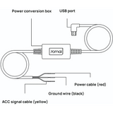 70mai Hardwire Kit UP02 para 70mai Dash Cameras