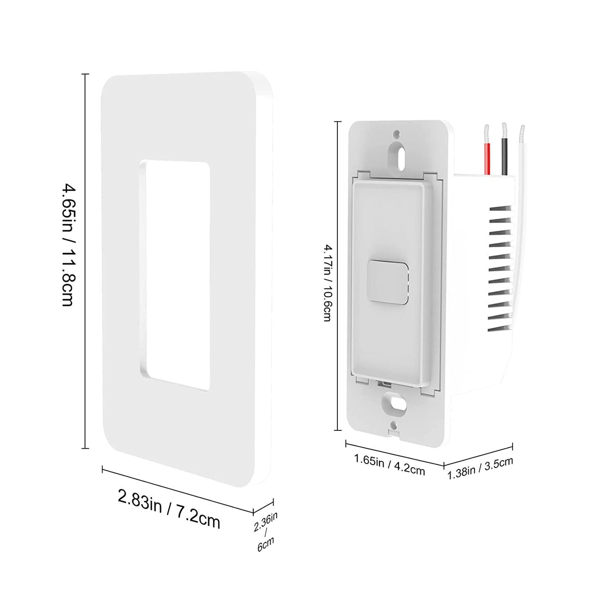 Filohome Interruptor de luz inteligente compatible con Alexa y Google Assistant, Wi-Fi de 2.4 GHz