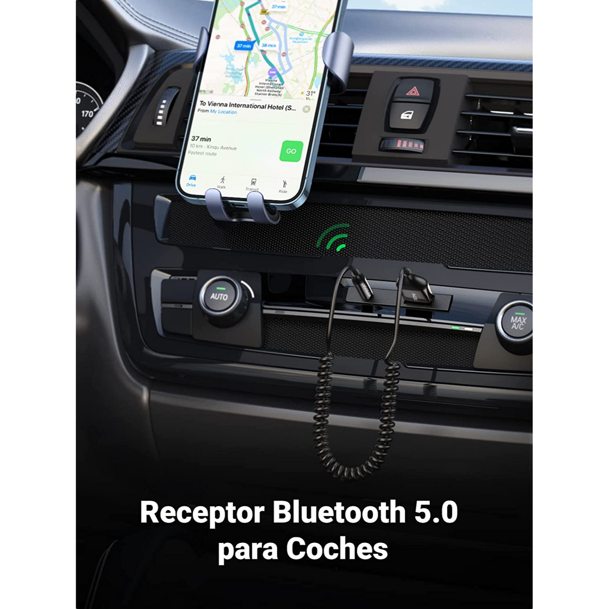 UGREEN Receptor Bluetooth a Audio 3.5mm para Altavoces y Radio de Carro