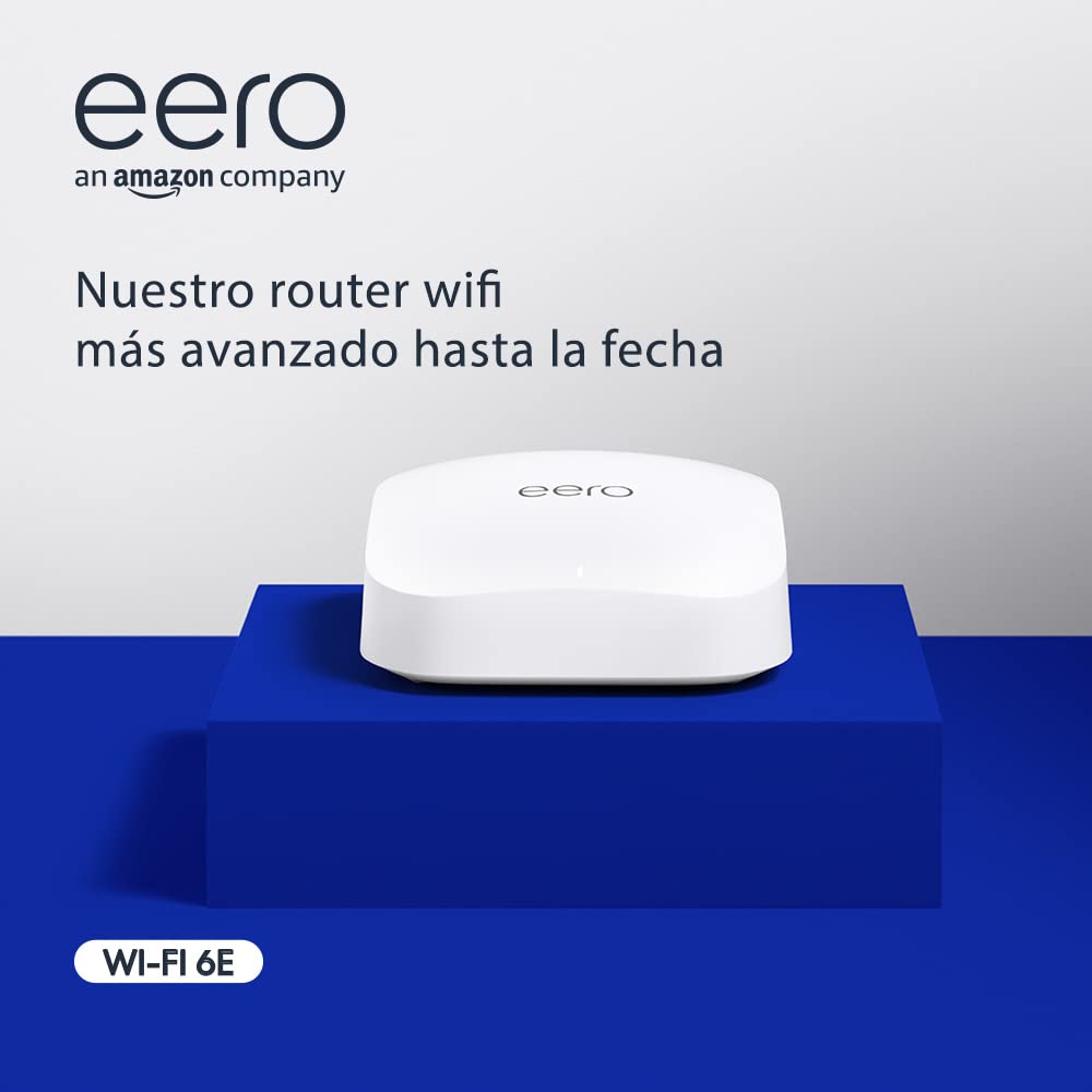 Amazon eero Pro 6E Router Wi-Fi en malla | Velocidades gigabit + | Soporta 100+ Dispositivos | Cobertura 610m2