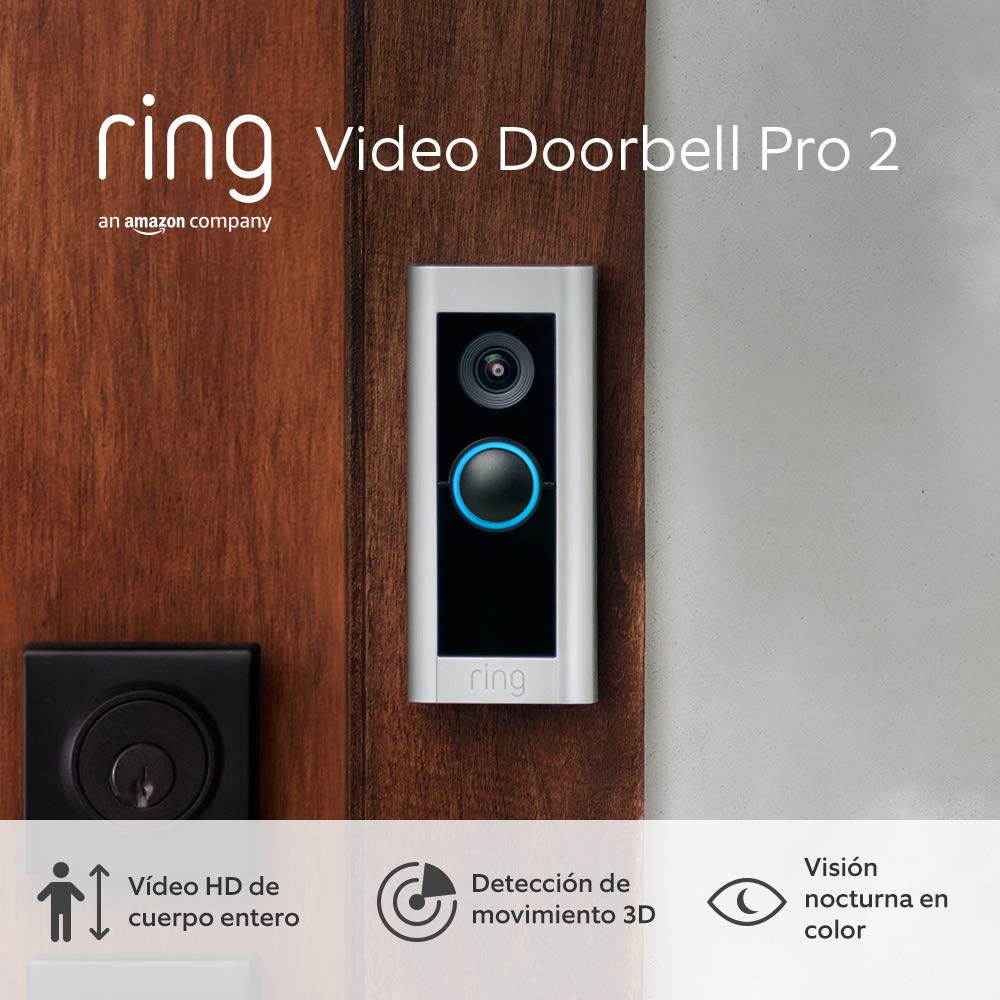 Ring Video Doorbell Pro 2 de Amazon: vídeo HD de cuerpo entero, detección de movimiento 3D e instalación mediante cableado