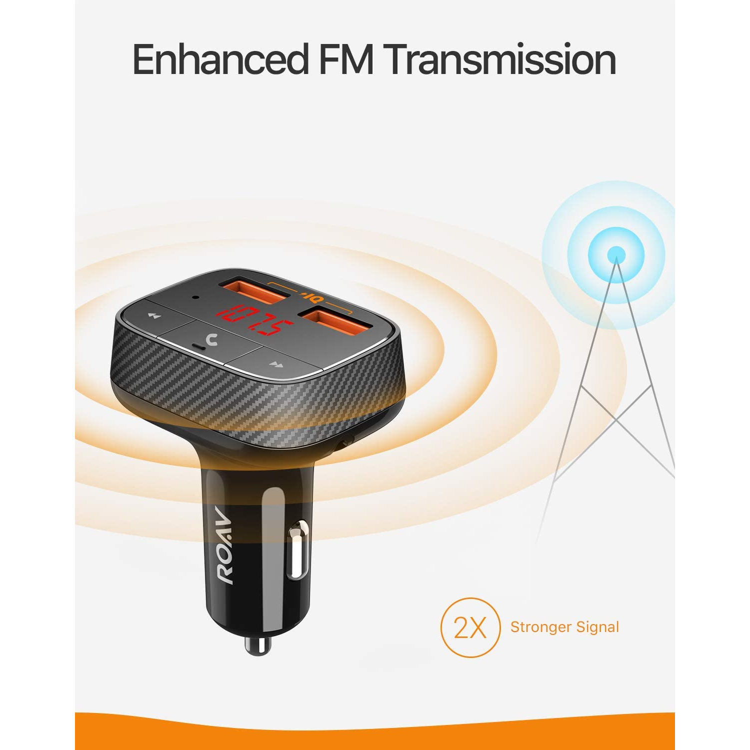 Anker Roav SmartCharge F0 Transmisor FM Bluetooth para carro