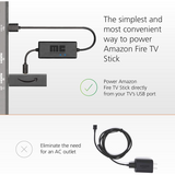 Cable de alimentación USB (elimina la necesidad de adaptador de CA) ‎para Fire TV Stick