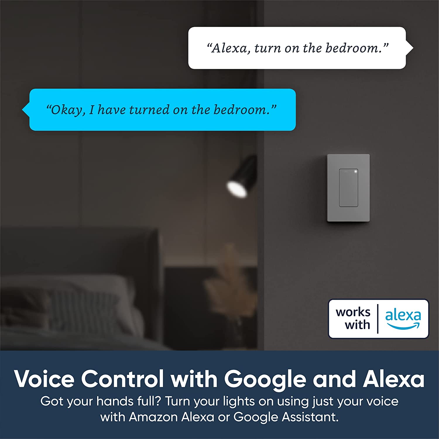 Wyze Switch Interruptor funciona con Alexa y Google Assistant