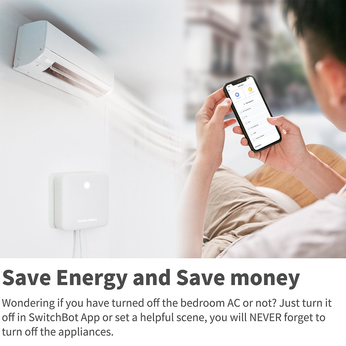 SwitchBot Hub Mini Control Smart IR Aire Acondicionado, TV Compatible con Alexa, Google Home, HomePod, IFTTT