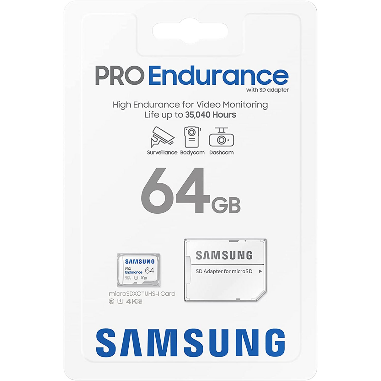 Samsung Tarjeta de memoria MicroSD Pro Endurance Clase 10 Especializada para Video Vigilancia y Dash Cams