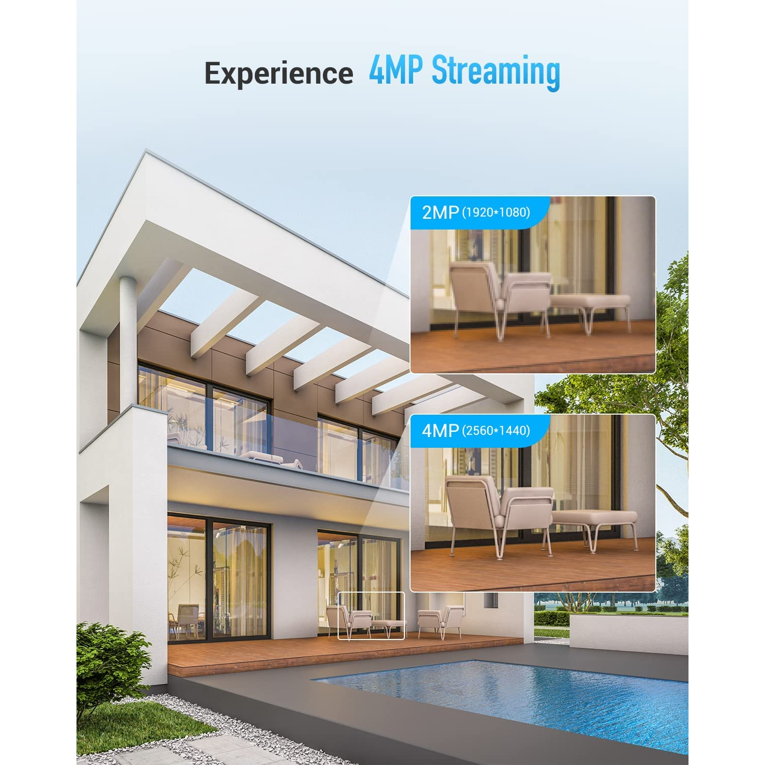 EZVIZ C3W Pro 4MP Cámara para hogar inteligente | Para exteriores
