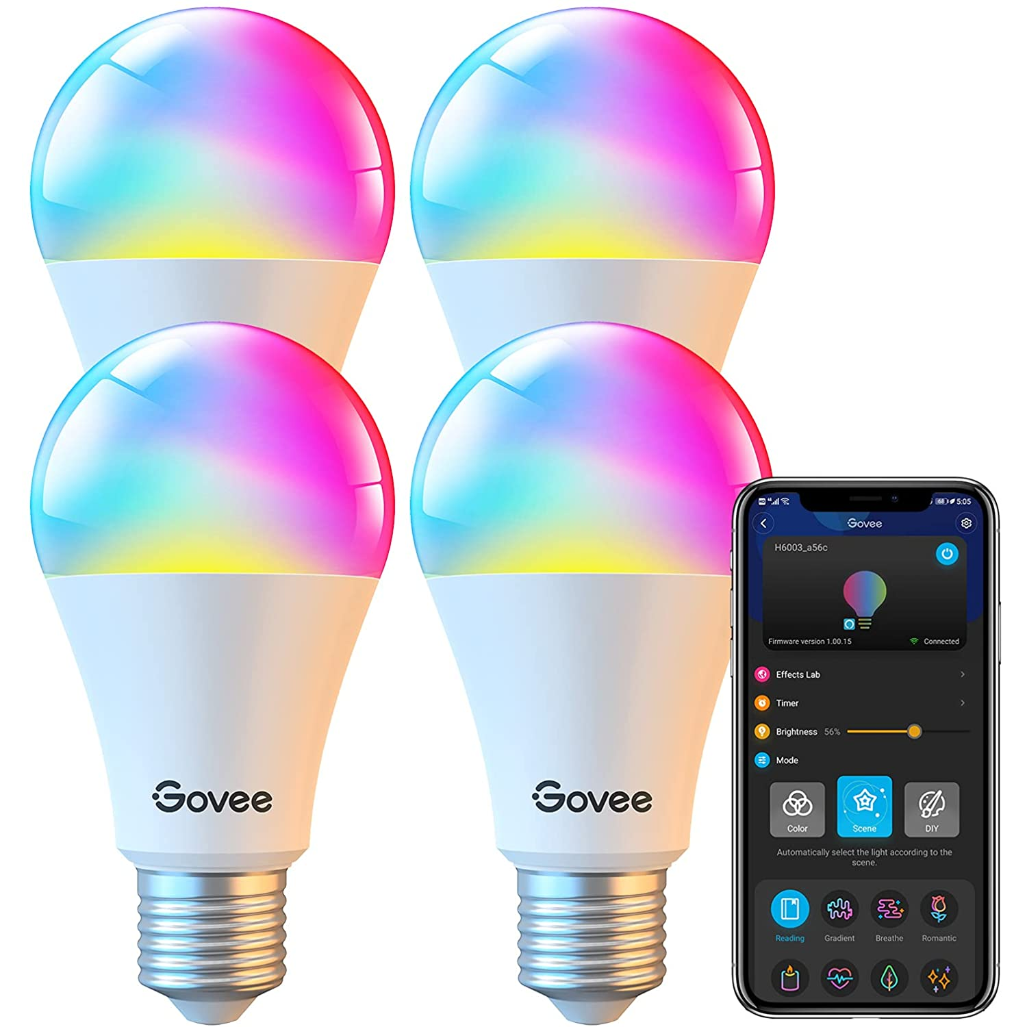 Foco Smart Govee WiFi RGBWW LED Funciona con Alexa & Google Assistant