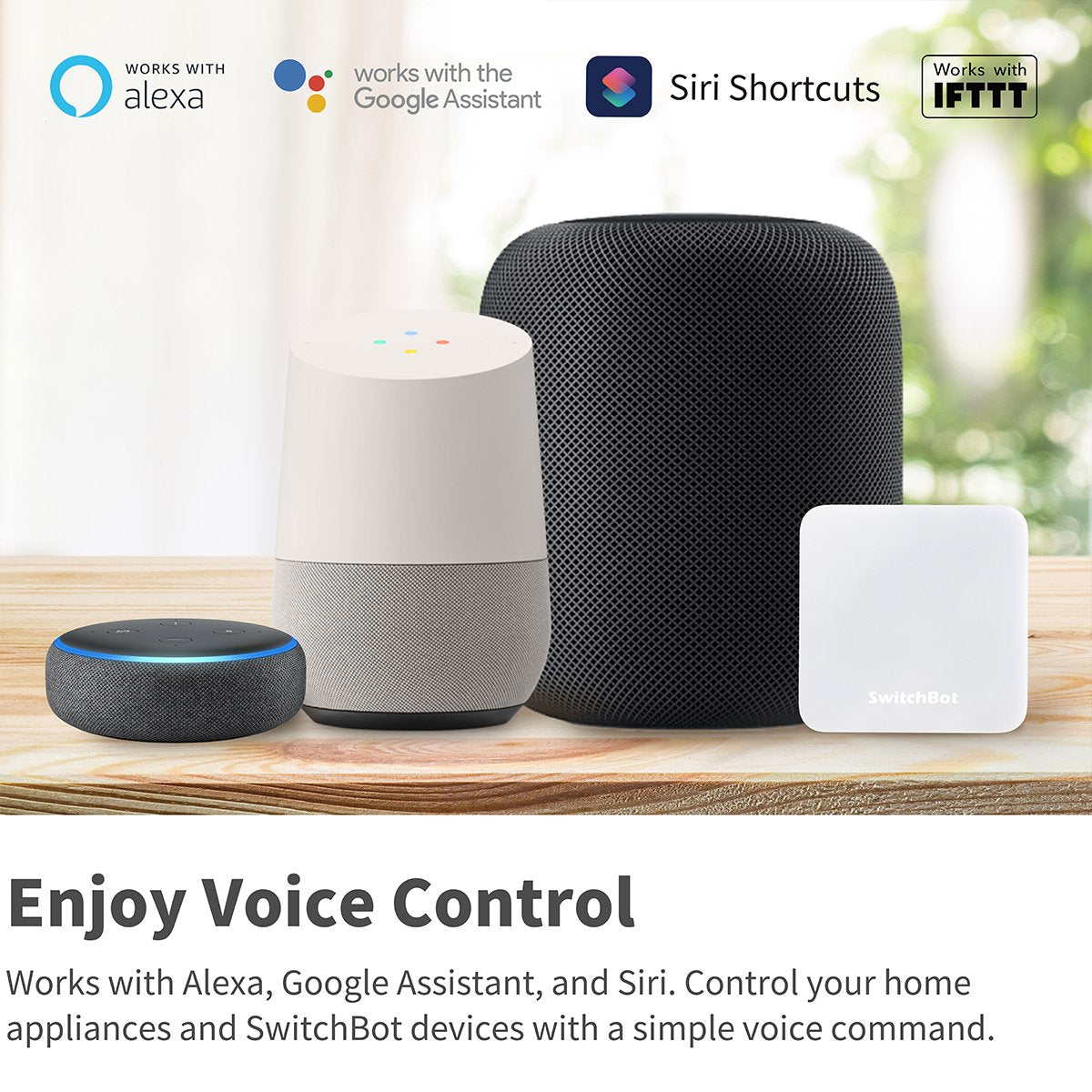 SwitchBot Hub Mini Control Smart IR Aire Acondicionado, TV Compatible con Alexa, Google Home, HomePod, IFTTT