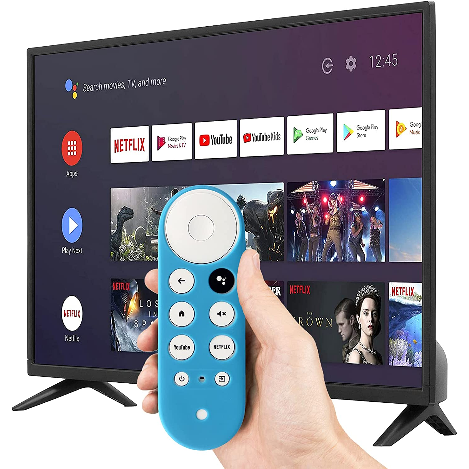 Case Protector para Control Remoto Chromecast Google TV Silicona Anti-Deslizante Paquete de 2