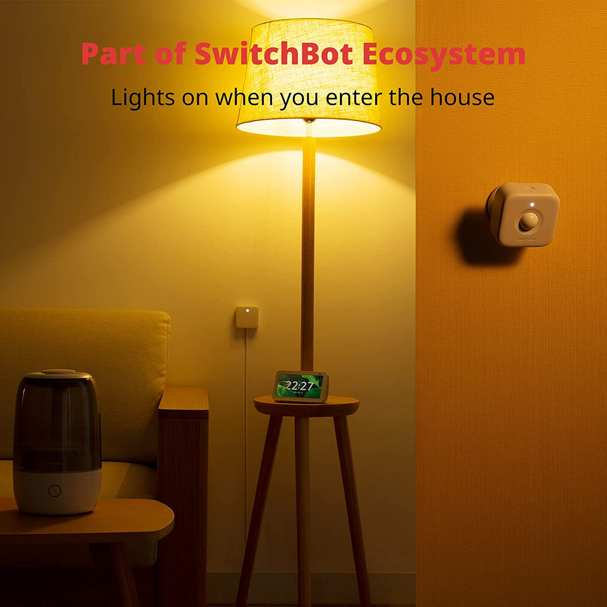 SwitchBot Motion Sensor Sistema de Seguridad Inalámbrico para el Hogar Alerta PIR Añade HUB para usar con Alexa