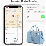 ATUVOS Tag Localizador con Apple Find My (solo iOS) Rastreador Impermeable Bluetooth Inteligente