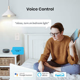 BroadLink Interruptor Doble Inteligente Táctil, No Requiere Neutro o Condensador, compatible con Alexa, Google e IFTTT, requiere HUB