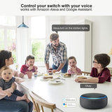 Filohome Interruptor Triple de luz inteligente compatible con Alexa y Google Assistant, Wi-Fi de 2.4 GHz