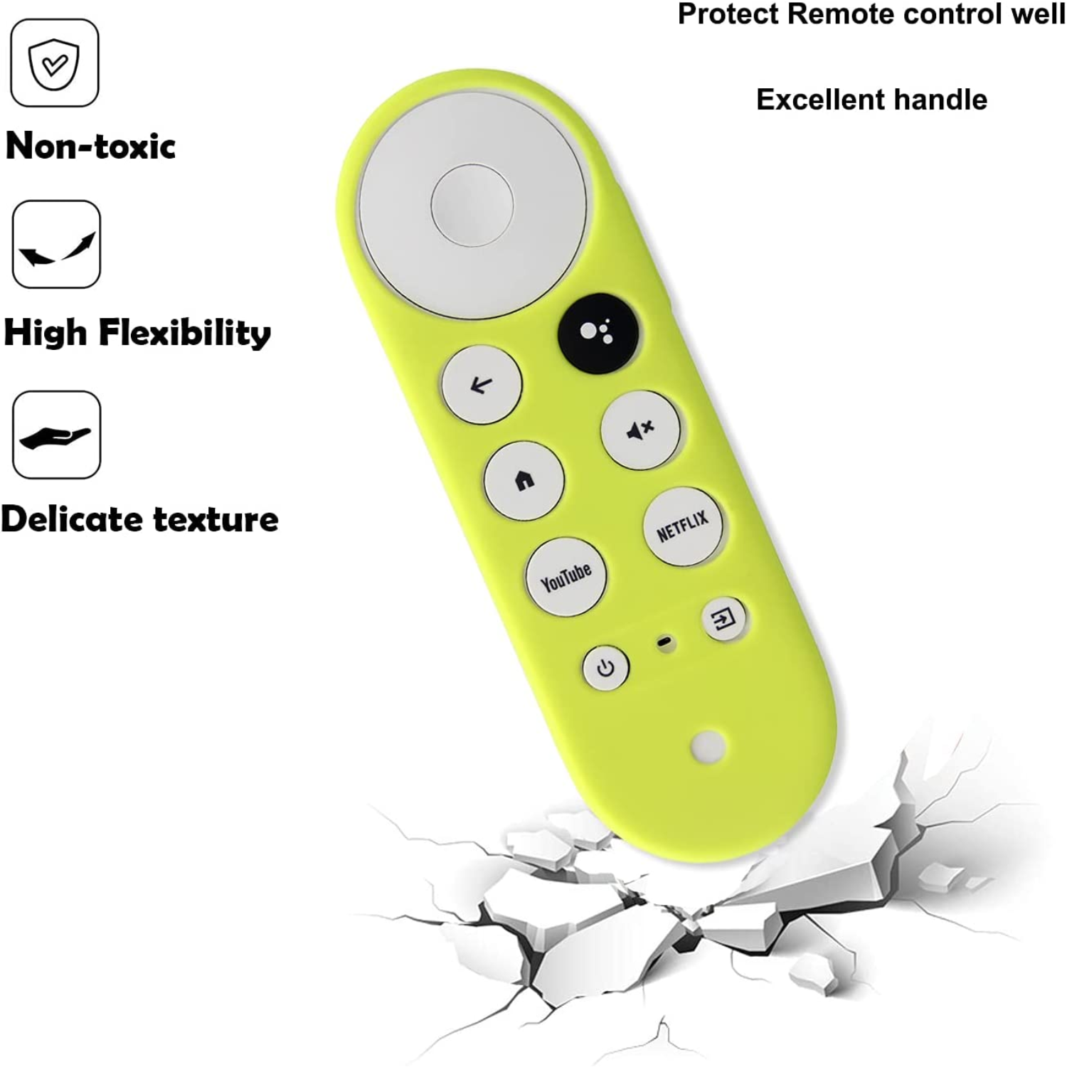 Case Protector para Control Remoto Chromecast Google TV Silicona Anti-Deslizante Paquete de 2