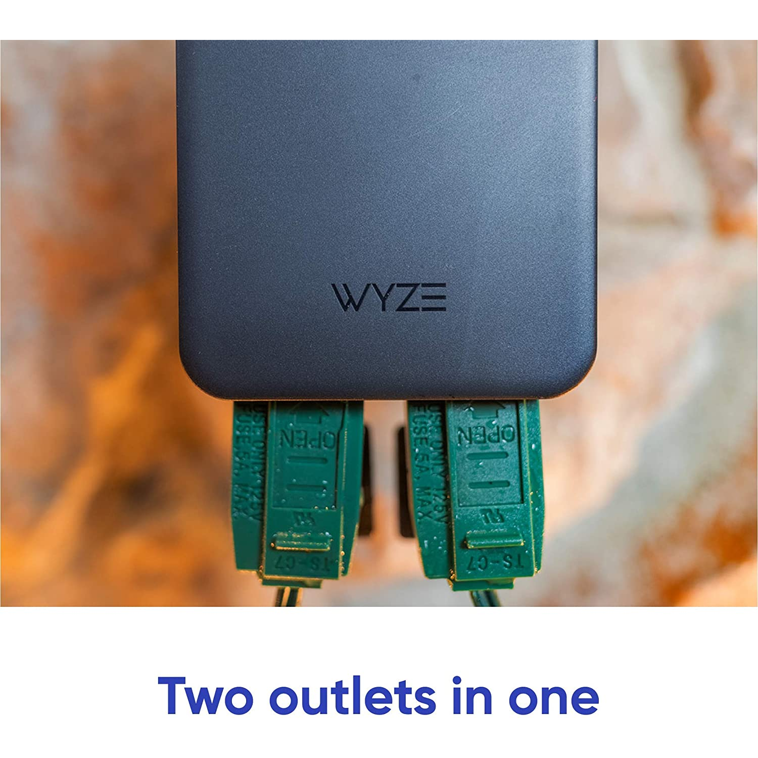 Wyze Plug Outdoor Enchufe Doble IP64 funciona con Alexa y Google Assistant